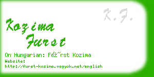 kozima furst business card